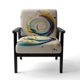 Colorful Watercolor Spiral - Modern Accent Slipper Chair