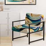 Colorful Watercolor Spiral - Modern Accent Slipper Chair