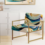 Colorful Watercolor Spiral - Modern Accent Slipper Chair