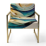 Colorful Watercolor Spiral - Modern Accent Slipper Chair