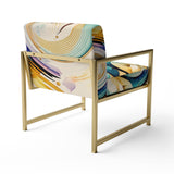 Colorful Watercolor Spiral - Modern Accent Slipper Chair