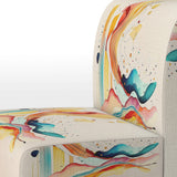 Multi-Color Watercolor Movement - Upholstered Modern Accent Chairs
