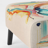 Multi-Color Watercolor Movement - Upholstered Modern Accent Chairs
