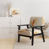 Multi-Color Watercolor Movement - Upholstered Modern Accent Chairs