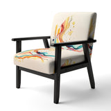 Multi-Color Watercolor Movement - Upholstered Modern Accent Chairs
