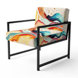 Multi-Color Watercolor Movement - Upholstered Modern Accent Chairs