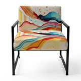 Multi-Color Watercolor Movement - Upholstered Modern Accent Chairs