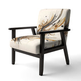 Brown And Black Movement I- Upholstered Accent Chair