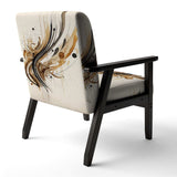 Brown And Black Movement I- Upholstered Accent Chair