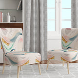 Multi-Color Pastel Waves - Modern Accent Side Chair