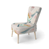 Multi-Color Pastel Waves - Modern Accent Side Chair