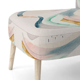 Multi-Color Pastel Waves - Modern Accent Side Chair