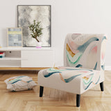 Multi-Color Pastel Waves - Modern Accent Side Chair