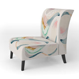 Multi-Color Pastel Waves - Modern Accent Side Chair