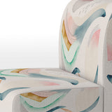 Multi-Color Pastel Waves - Modern Accent Side Chair