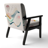 Multi-Color Pastel Waves - Modern Accent Side Chair