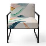 Multi-Color Pastel Waves - Modern Accent Side Chair
