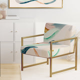 Multi-Color Pastel Waves - Modern Accent Side Chair