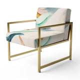 Multi-Color Pastel Waves - Modern Accent Side Chair