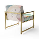 Multi-Color Pastel Waves - Modern Accent Side Chair