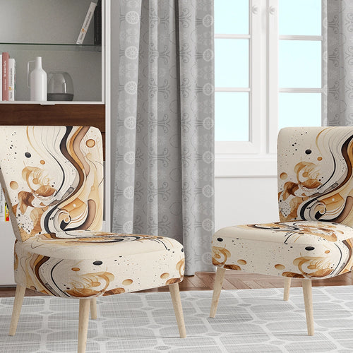 Brown And Black Movement IV- Upholstered Accent Chair