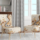 Brown And Black Movement IV- Upholstered Accent Chair