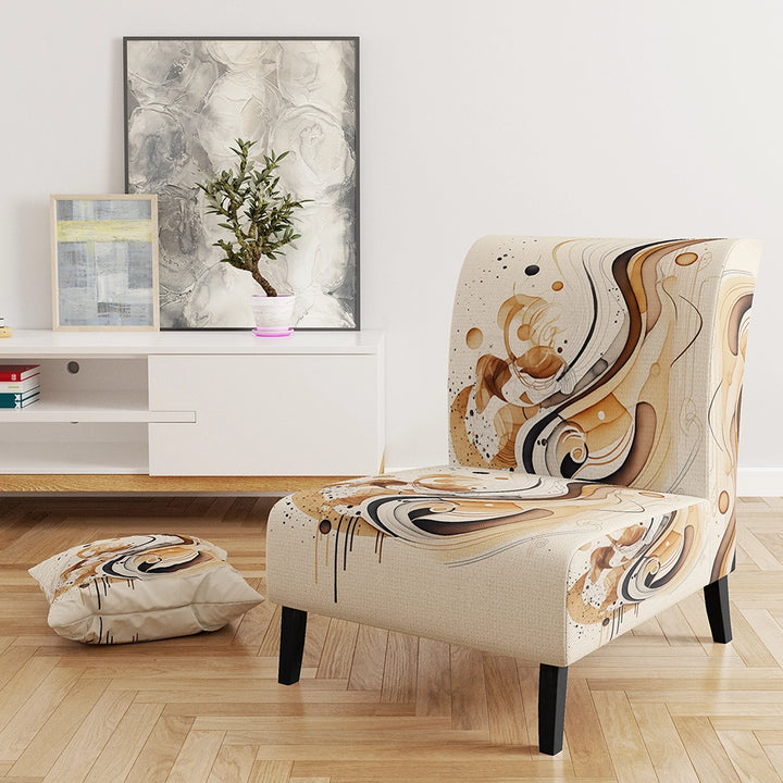 Brown And Black Movement IV- Upholstered Accent Chair