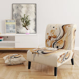 Brown And Black Movement IV- Upholstered Accent Chair