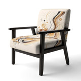 Brown And Black Movement IV- Upholstered Accent Chair