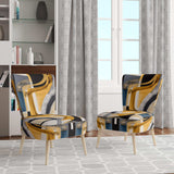 Glam Gold And Black Expression IV- Upholstered Accent Chair