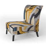 Glam Gold And Black Expression IV- Upholstered Accent Chair