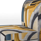 Glam Gold And Black Expression IV- Upholstered Accent Chair