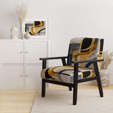 Glam Gold And Black Expression IV- Upholstered Accent Chair