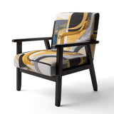 Glam Gold And Black Expression IV- Upholstered Accent Chair