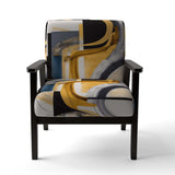 Glam Gold And Black Expression IV- Upholstered Accent Chair