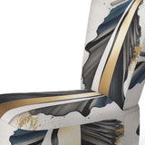 Black And Gold Cubic Expression VII- Upholstered Accent Chair