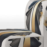 Black And Gold Cubic Expression VII- Upholstered Accent Chair