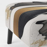 Black And Gold Cubic Expression VII- Upholstered Accent Chair