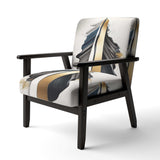 Black And Gold Cubic Expression VII- Upholstered Accent Chair