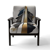 Black And Gold Cubic Expression VII- Upholstered Accent Chair