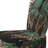 Green And Gold Angel Wings II- Upholstered Accent Chair