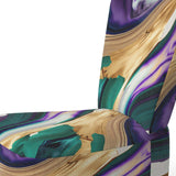 Purple, Green And Gold Bold Strokes I- Upholstered Accent Chair