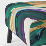 Purple, Green And Gold Bold Strokes I- Upholstered Accent Chair