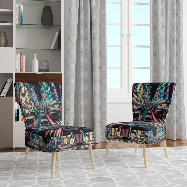 Futuristic Tokyo Neon - Traditional Arm Chair