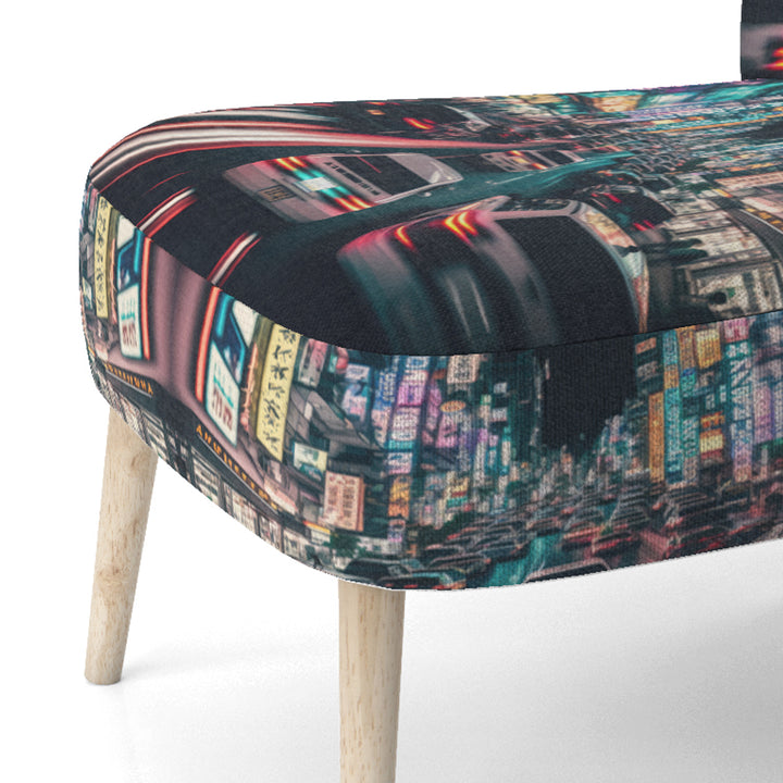 Futuristic Tokyo Neon - Traditional Arm Chair