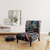 Futuristic Tokyo Neon - Traditional Arm Chair