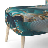 Abstract Geode Turquoise II- Upholstered Accent Chair