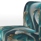 Abstract Geode Turquoise II- Upholstered Accent Chair