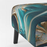 Abstract Geode Turquoise II- Upholstered Accent Chair