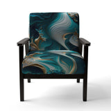 Abstract Geode Turquoise II- Upholstered Accent Chair